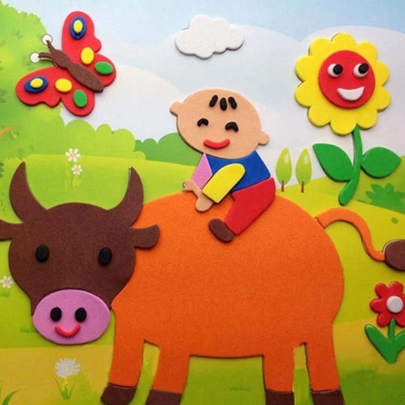10 Pcs Color EVA Foam Sheets for Kids DIY Craft - Multi-Color Thick Craft Paper