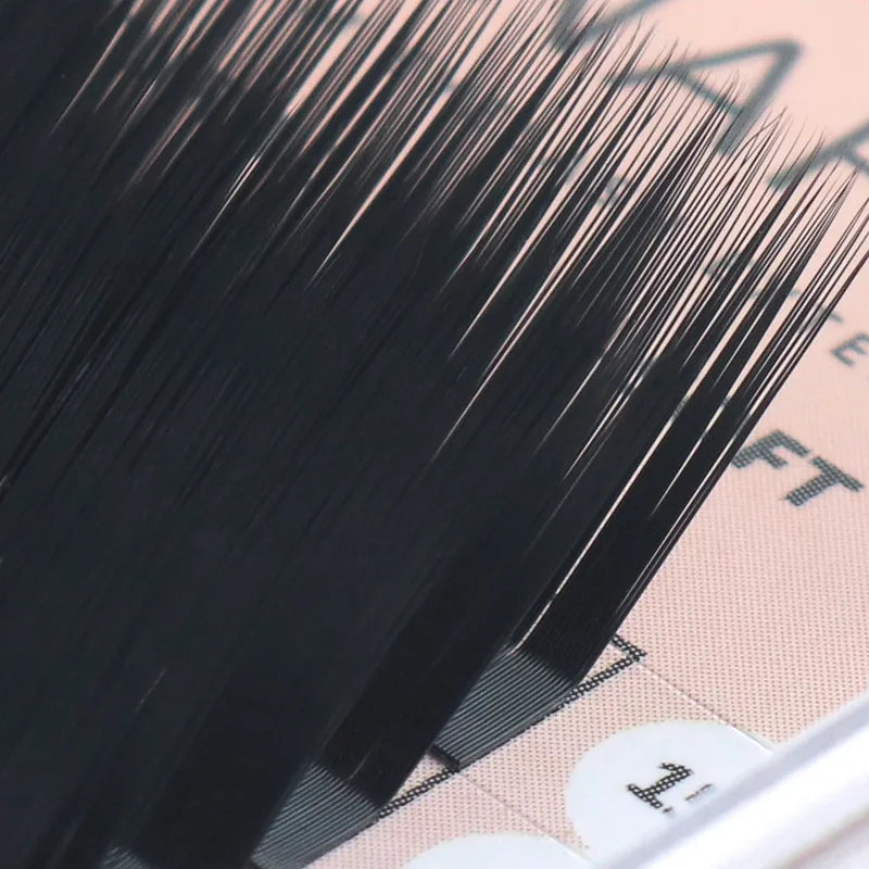 Eyelash Extension Individual Faux Mink Lashes - Natural Soft Matte Black, Multiple Curl & Length Options