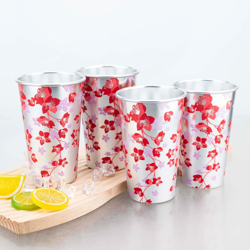 Color Changing Aluminum Beer Cup - Cold Drink & Juice Tumbler for Outdoor & Home Use