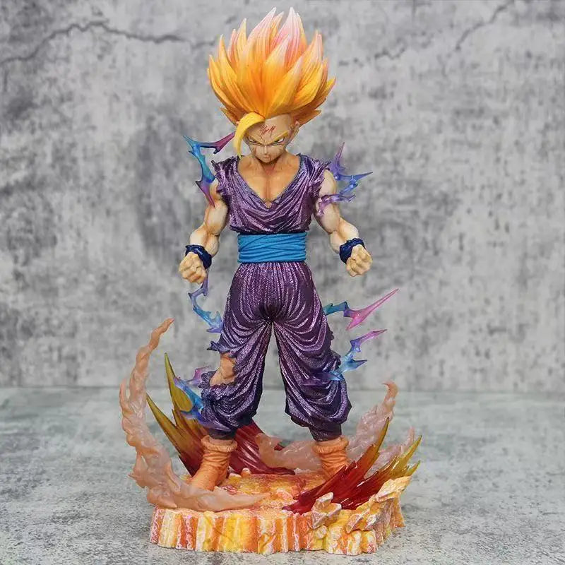 Dragon Ball Z Son Gohan Super Saiyan 2 Action Figure with Lightning & Flame Base