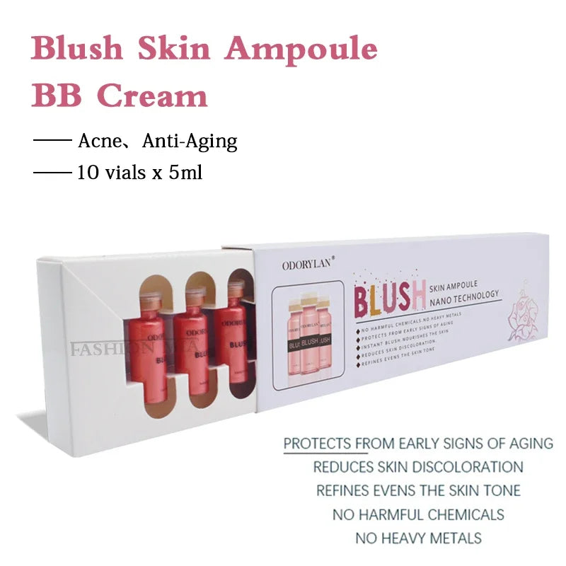 Multi-Purpose Face Blush BB Cream Concealer Glow Foundation Kit - Natural & Semi-Lasting