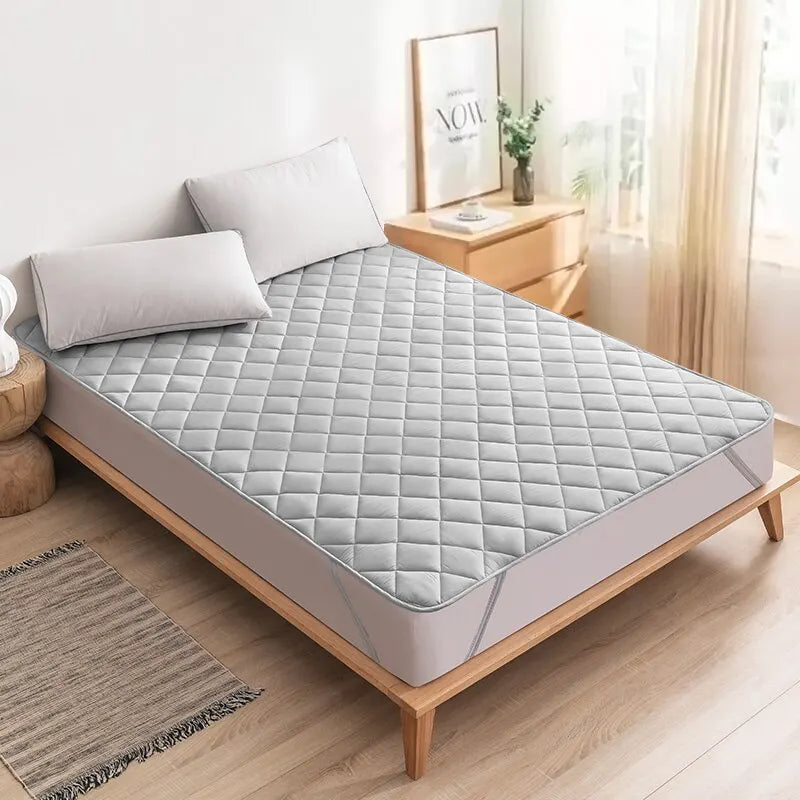 Ultrasonic Mattress Protector Cover Pad Washable Bed Shield with Elastic Band