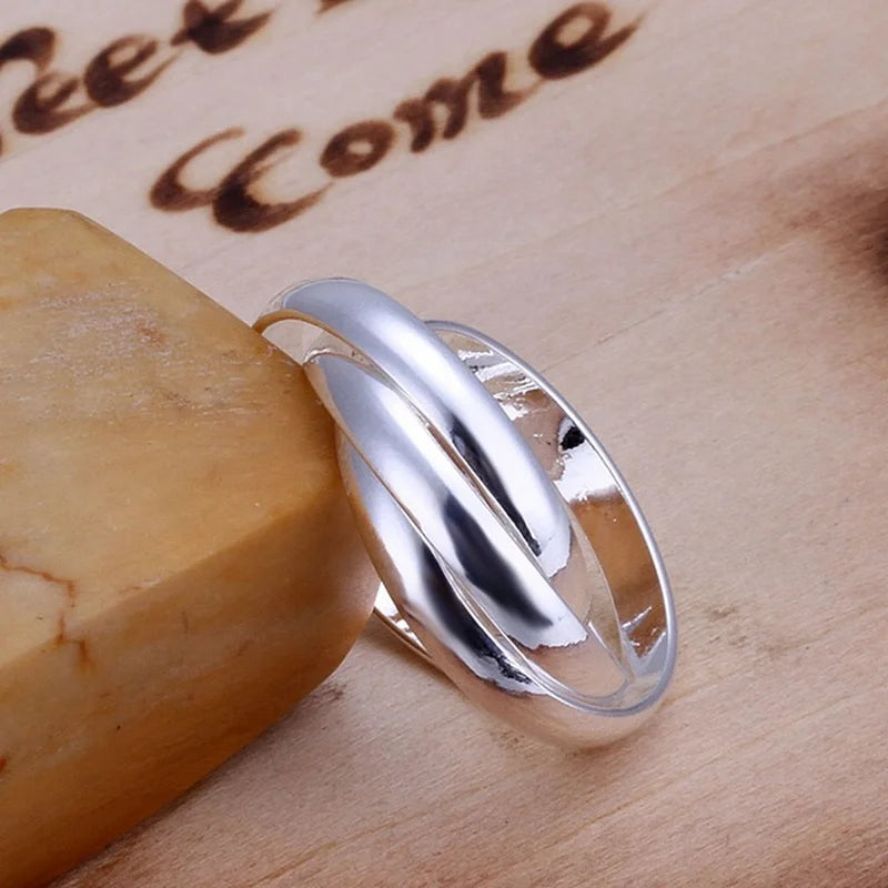 Sterling Silver Wedding Ring for Women - Fashion Jewelry with Charm, Gift-Ready
