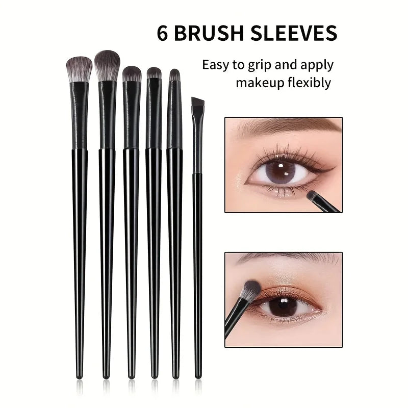 Soft Bristle Eye Makeup Brush Set - Eye Shadow, Blending & Detail Brushes