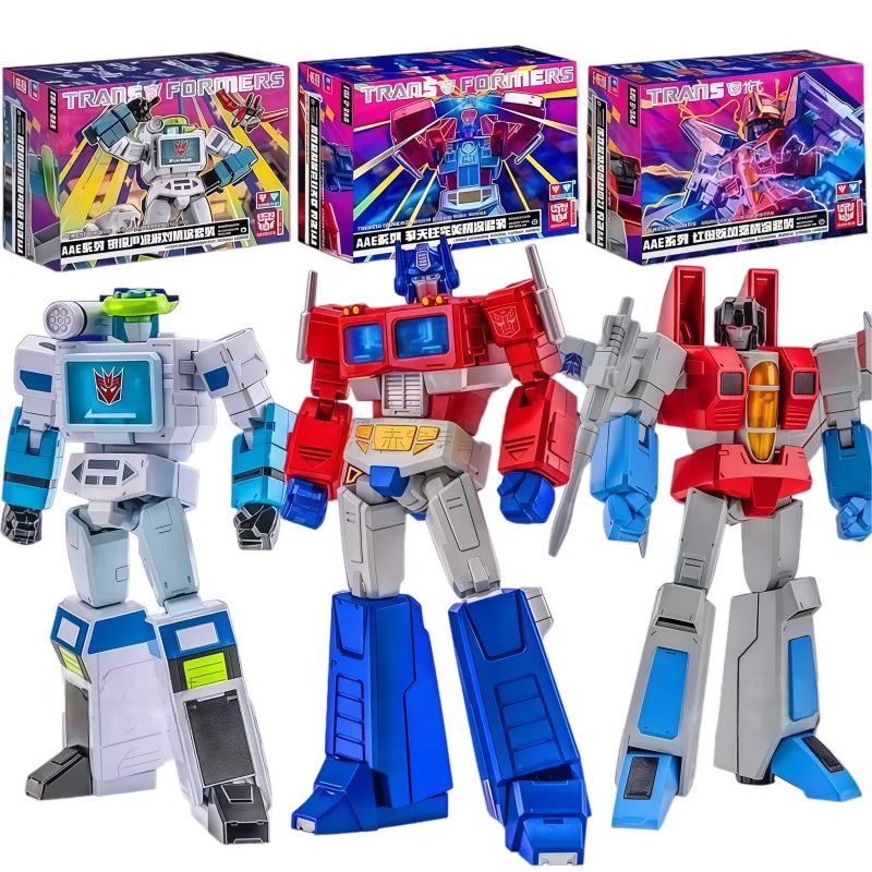 Transformers G1 Action Figure Set with Optimus Prime, Starscream & Soundwave - Articulated Collectible Toys