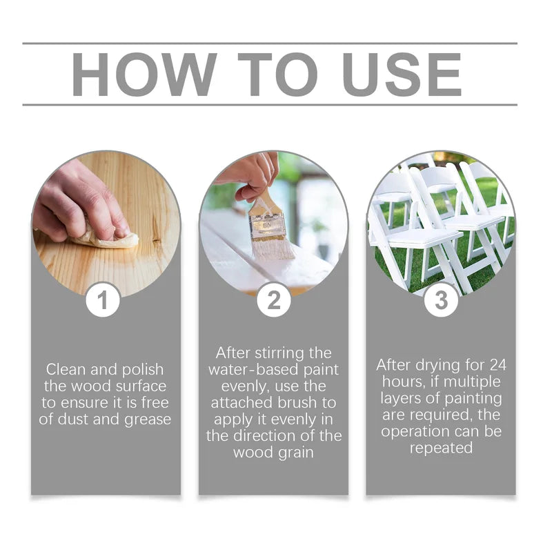 Water Based Wood Paint - High Coverage, Quick Dry, Eco Friendly Furniture Refurbish