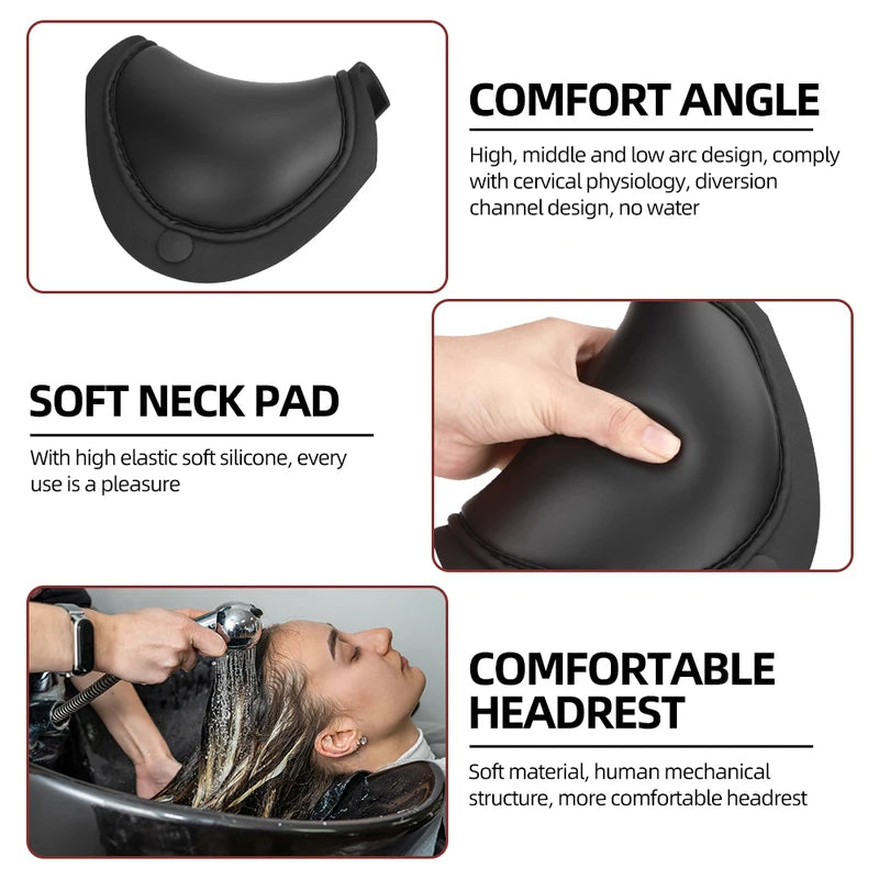 Silicone Neck Rest Cushion for Shampoo Bowl Salon Wash Basin Support Pillow