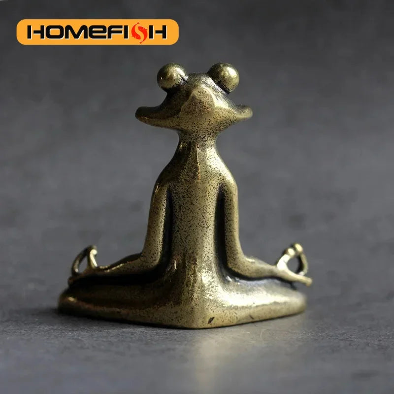 Solid Copper Incense Holder Frog Tea Pet Zen Frog Ornament
