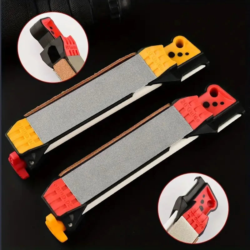 Double-Sided Diamond Whetstone Knife Sharpener Ceramic Hone 17cm Kitchen Tool