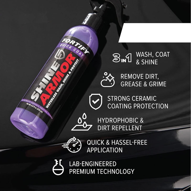 Ceramic Coating Car Wax Spray - Waterless Hydrophobic Top Coat & Polish