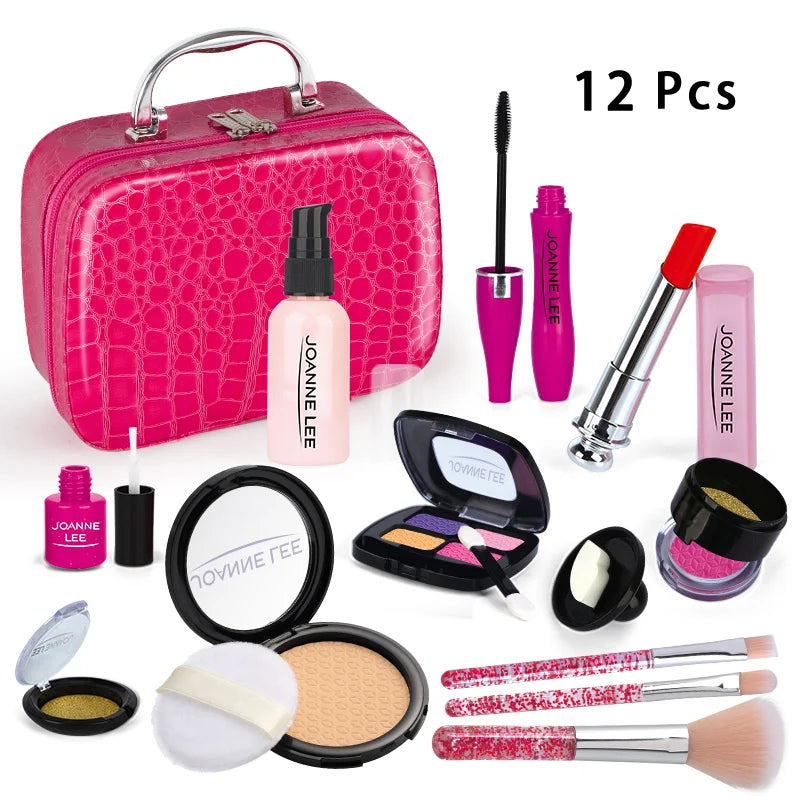 Kids Pretend Makeup Set with Lipstick Nail Paint Educational Toys Play House