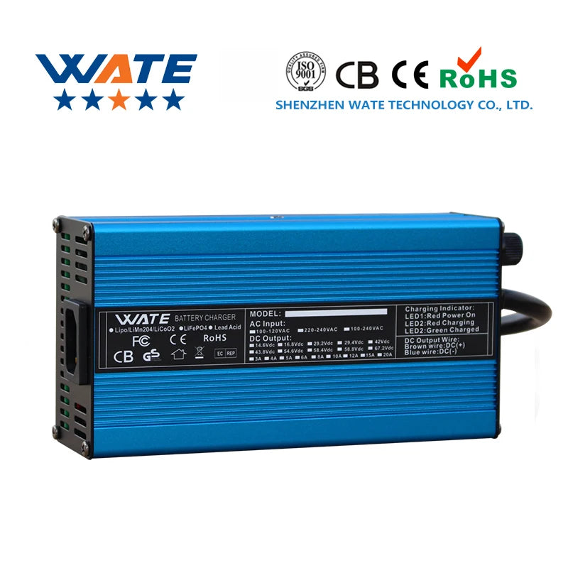 29.2V 20A Lithium Iron Phosphate Battery Charger Aluminum Case Fast Charging