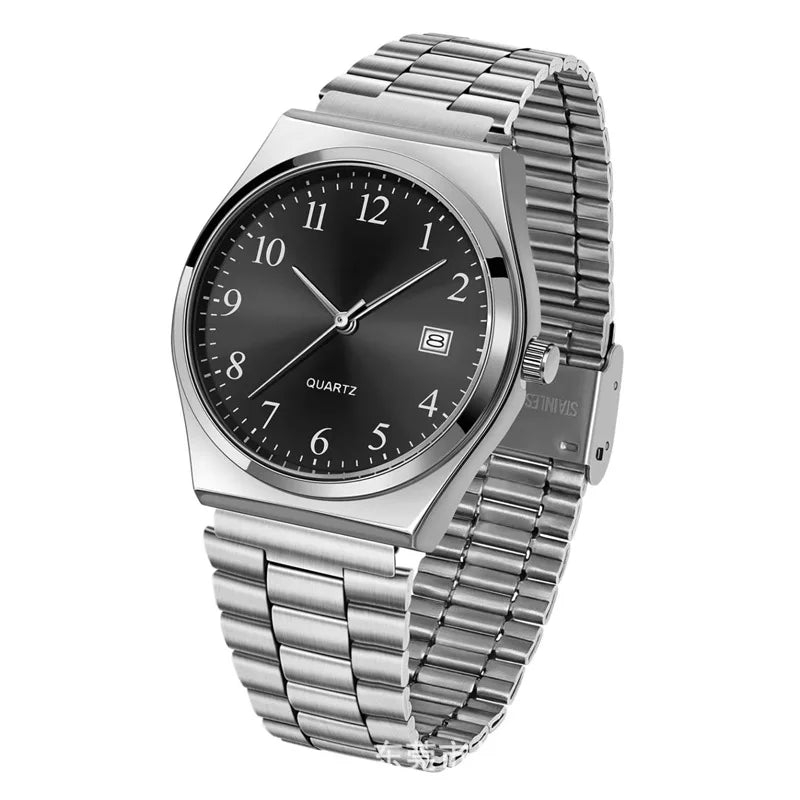 Casual Digital Ladies Watch with Stainless Steel Band - Multiple Colors