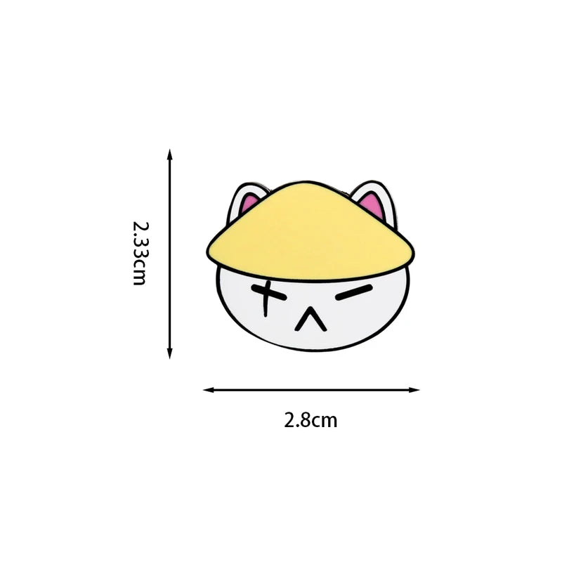 Cat Enamel Pin Badge - Cute Cartoon Music Lover Accessory