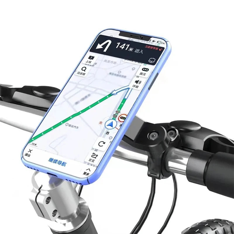 Bike Handlebar Phone Lock Mount - Mountain Bike Motorcycle Scooter Security Accessory