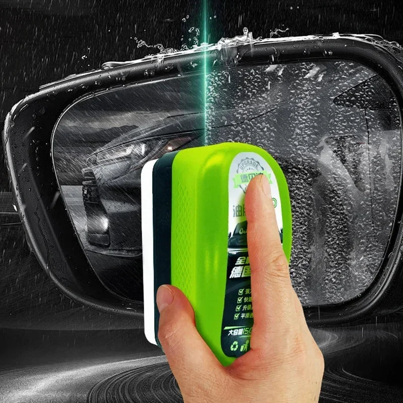 Car Glass Cleaning Brush Oil Film Remover & Sponge Dual-Purpose Tool