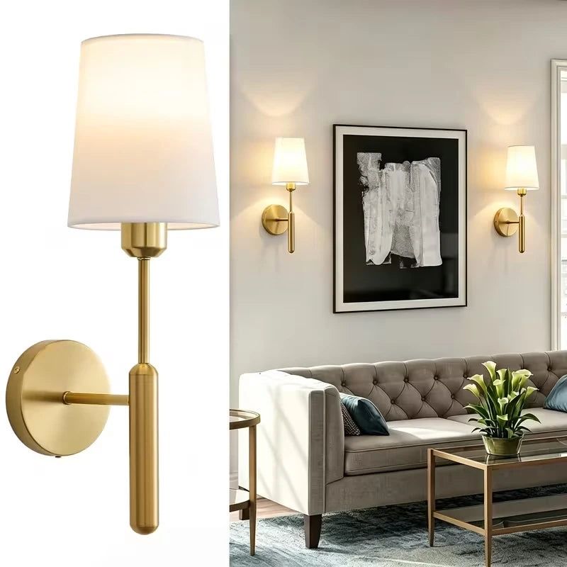 Wireless Retro Wall Sconce with RGB 16-Color LED Bulb - Living Room Bedroom Home Lighting