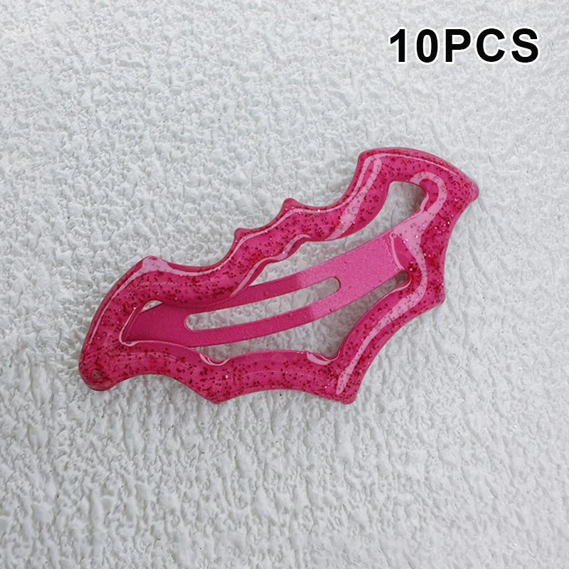 10-Piece Halloween Bat Hairpins Set Multi-Color Cute Hair Accessories for Women Girls