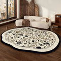 Retro Living Room Carpet with Thickened Floor Cushion for Sofa & Bedside Use