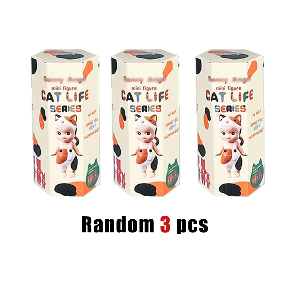 Anime Cat Figure Collectible Toy PVC Model Noodles Landscape Ornament Gift