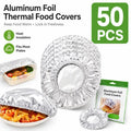 Reusable Aluminum Foil Food Cover for Preservation & Insulation - Set of 10-100
