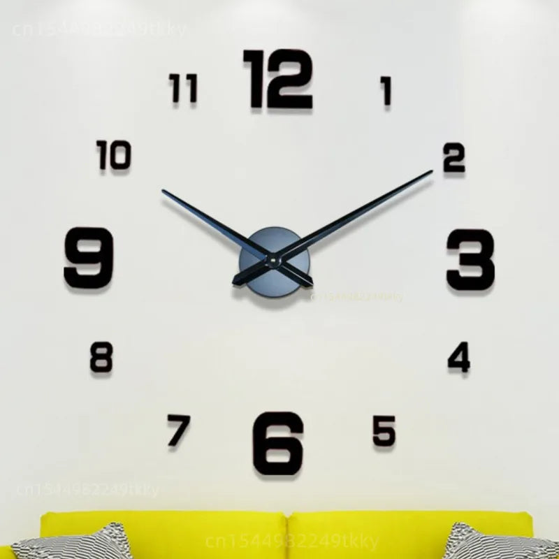 DIY Frameless 3D Luminous Wall Clock - Silent Modern Digital Wall Decor