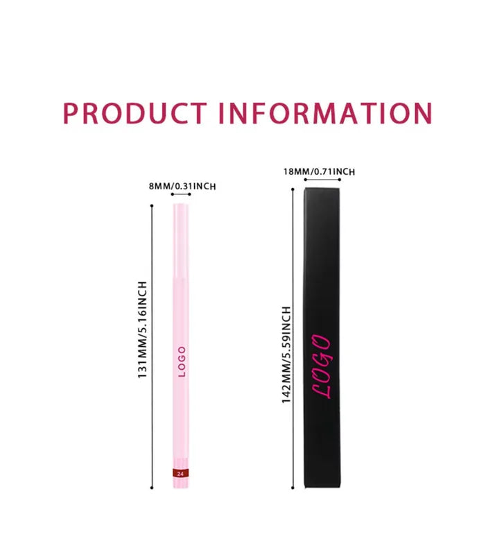 Vegan Waterproof Lip Liner Pencil Long Lasting Lip Makeup - Wholesale Custom Logo