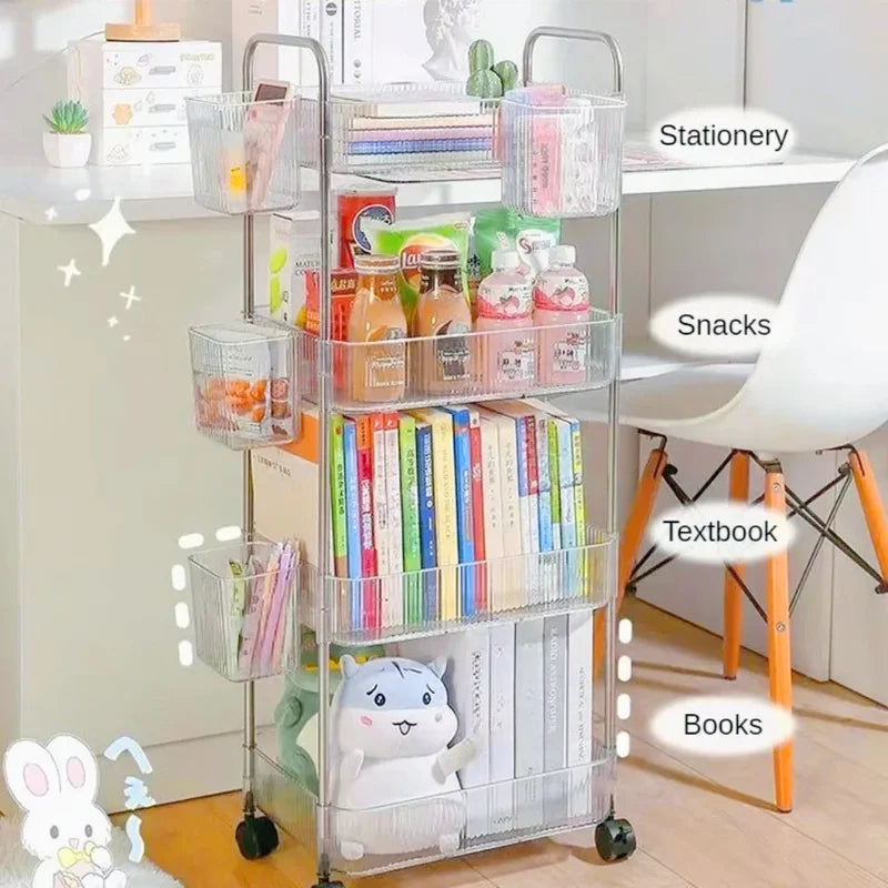 Multi-Layer Mobile Storage Cart with Wheels - Home Organizer Trolley