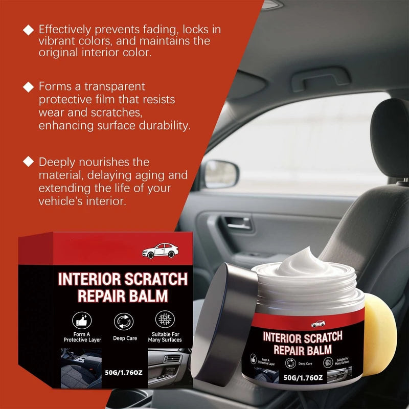 Car Plastic Refurbishment & Leather Repair Wax - Scratch & Anti-Aging Protectant