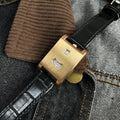 Men's Retro Gold Quartz Watch - Light Luxury Fashion Timepiece with Trendy Design