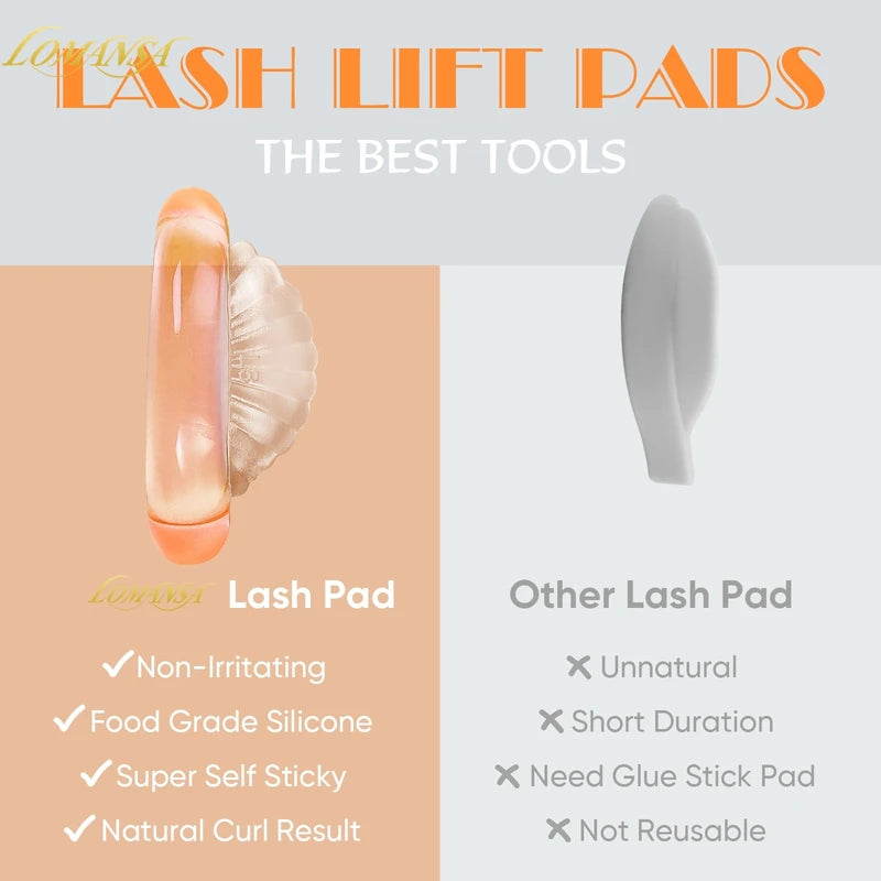 Eyelash Perm Pads & Shields - Reusable Lash Lift Stickers for Curling & Lifting