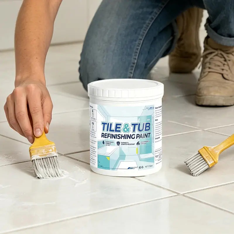 500g Waterproof Semi-Gloss Tile Paint for Bathroom & Kitchen Renovation