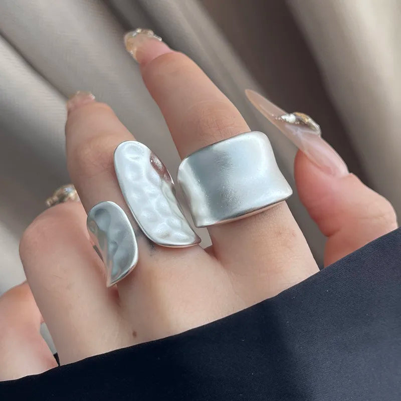 Adjustable Geometric Sterling Silver Rings for Women - Sparkling Fine Jewelry