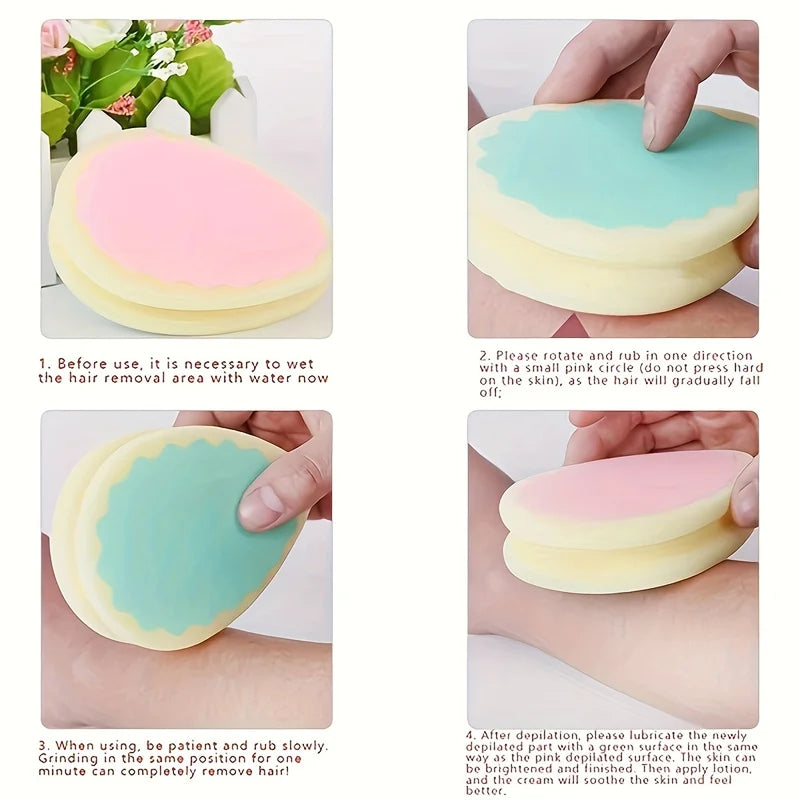 Magic Painless Hair Removal Strips Sponge Pads Facial & Body Depilator