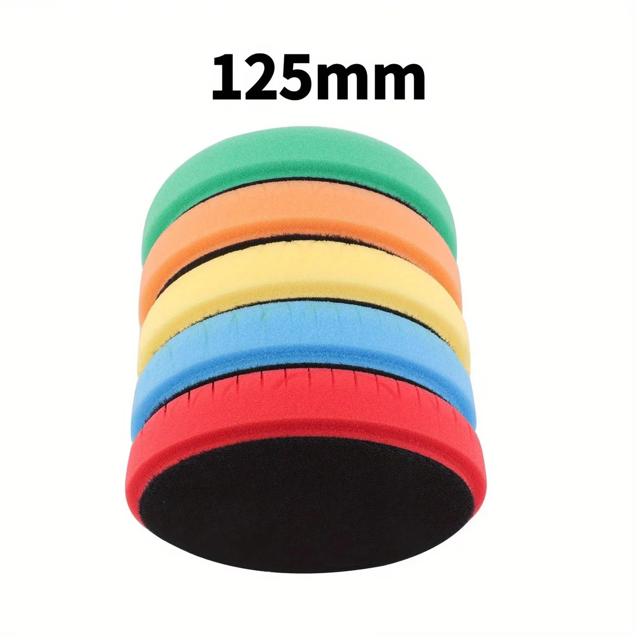 5-Piece Polishing Sponge Set for Car Buffing and Detailing - 80/125/150mm