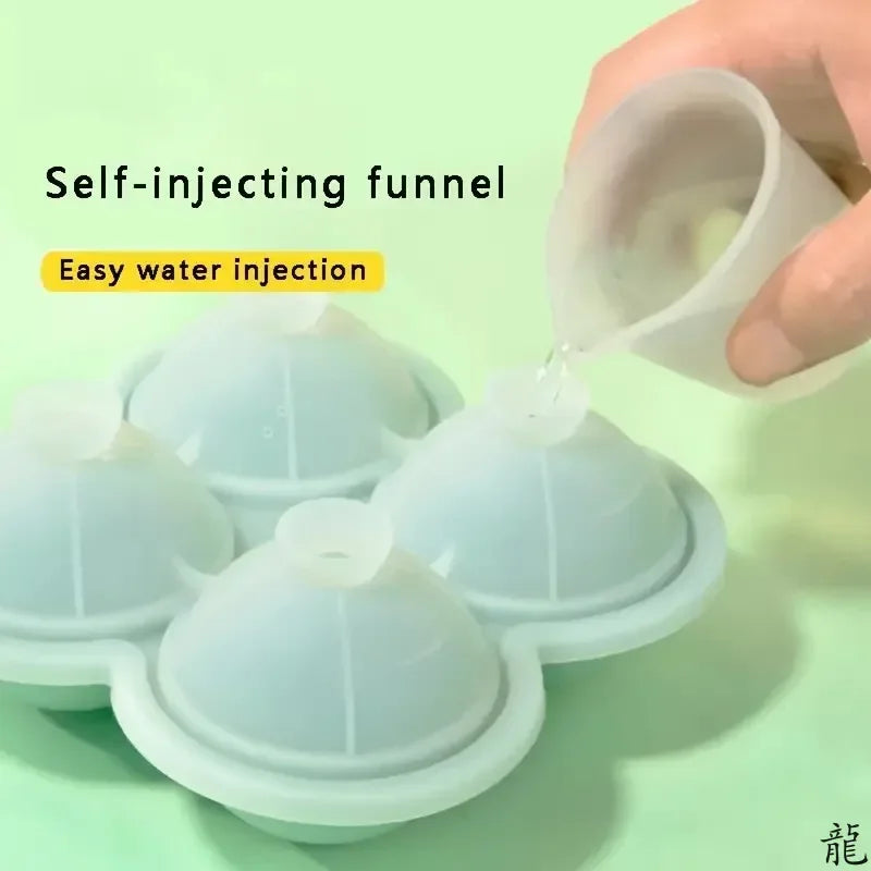 Large Silicone Ice Cube Tray - Easy-Release, Leakproof for Whiskey and Cocktails