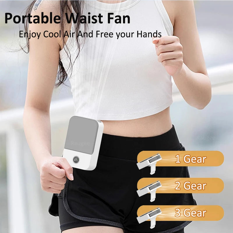 Portable Neck Fan with 3 Speed Settings, USB Rechargeable Personal Air Cooler