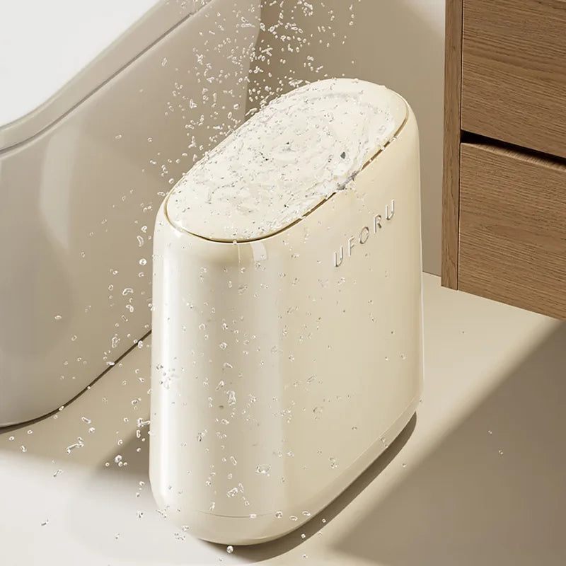 Large Capacity Pedal Waste Bin for Bathroom, Living Room, Bedroom — Fits Narrow Spaces