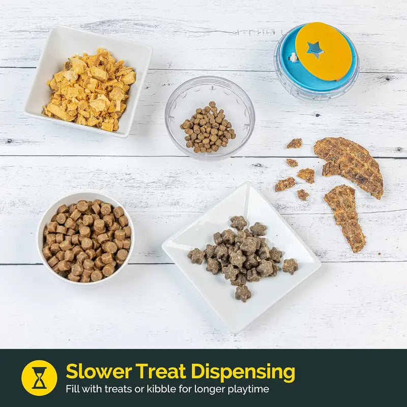 Interactive Dog Treat Dispenser Ball - Slow Feeder Toy for Stress Relief