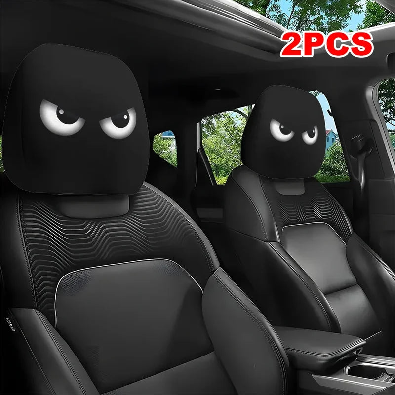 Halloween Face Printed Car Pillowcase Decorative Washable Cushion Cover for Auto Seat Headrest