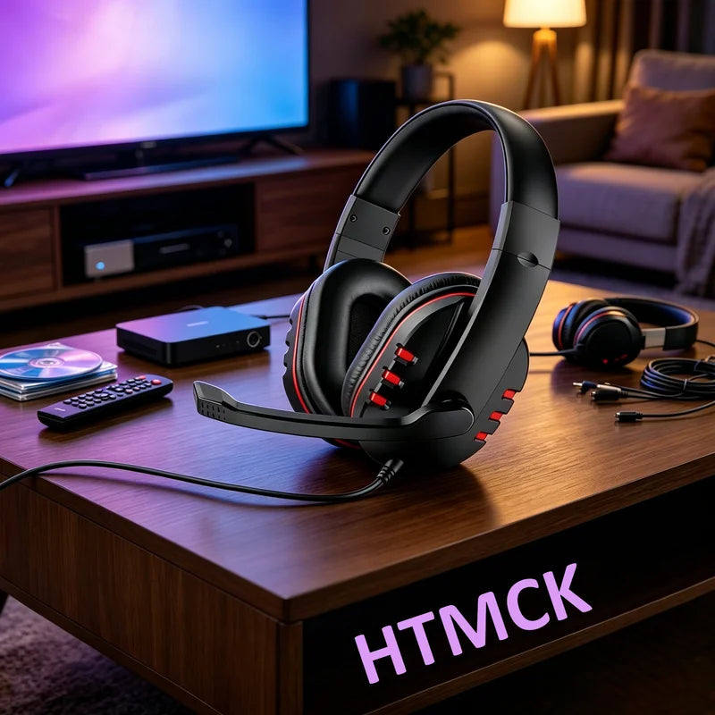 Wired Gaming Headset with Microphone for PS4 PC - Immersive Stereo Audio