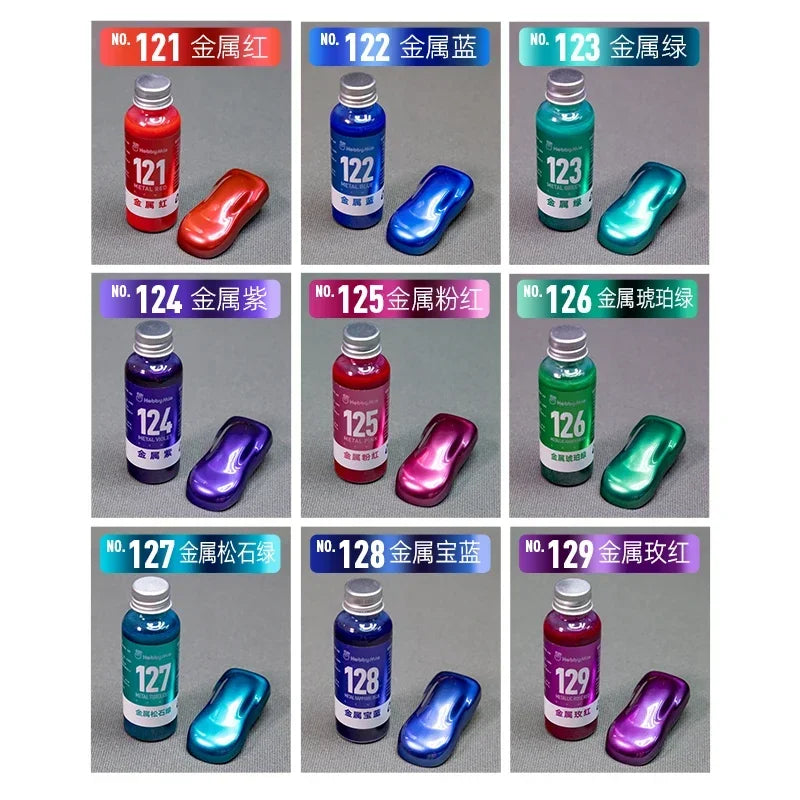 Pre-Mixed Oil-Based Metallic Paint for Model Building 50ml - DIY Hobby Tools