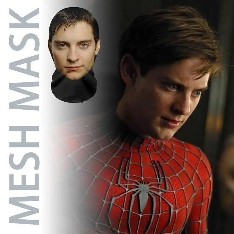 3D Realistic Face Mask Mesh Cosplay Prop Halloween Party Mask Unisex