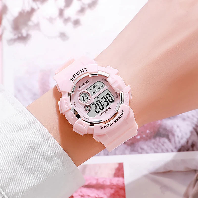 Kids Digital Sport Watch Waterproof Luminous Electronic Wristwatch for Boys & Girls