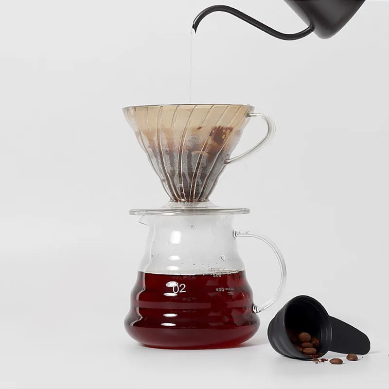 V Shape Plastic Pour Over Coffee Dripper - Cone Coffee Filter Funnel