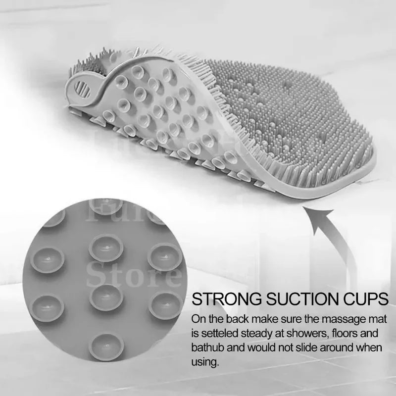 Silicone Foot Scrubber Exfoliating Bath Mat for Dead Skin Removal & Foot Spa