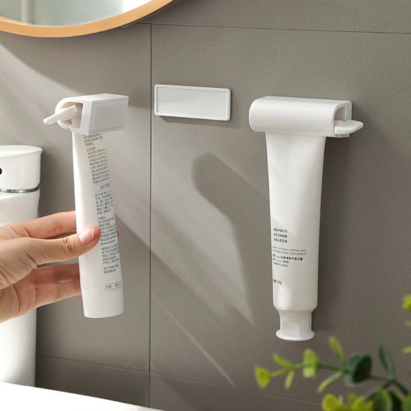Household Wall-Mount Magnetic Toothpaste Squeezer for Facial Cleanser & Hand Cream
