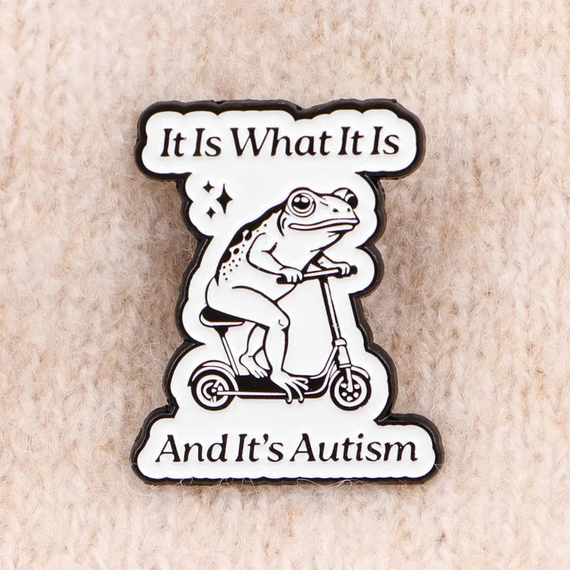 Funny Frog Enamel Pin Animal Brooch Lapel Pin Jewelry Gift for Friends & Kids
