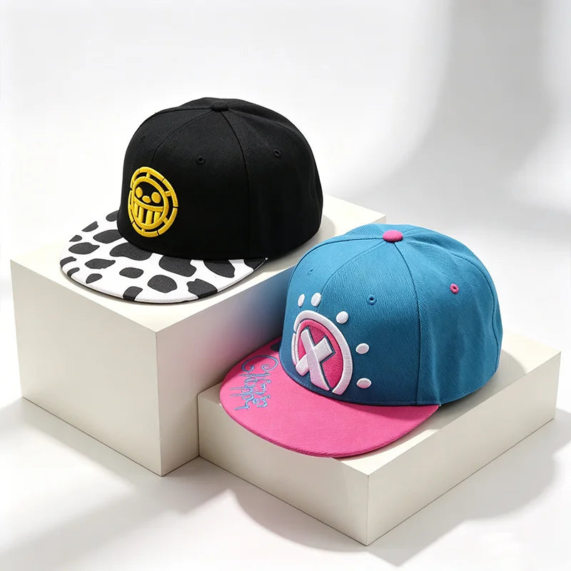 Casual Adjustable Baseball Cap with Anime Tony Chopper & Trafalgar Law Design