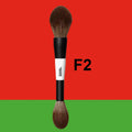 2-in-1 Highlight and Blush Makeup Brush - Soft Fiber Face Tool